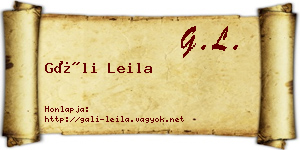 Gáli Leila névjegykártya